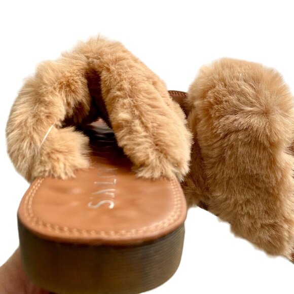Samilor Fluffy Criss Cross Slippers Women's Size 7/8 NEW NWT - Picture 7 of 12